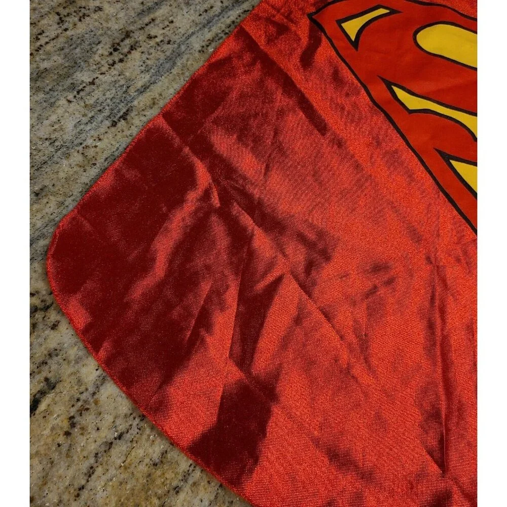 Vintage Superman Cape Costume Youth Size 7 Worser *READ*